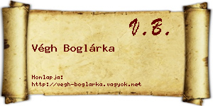 Végh Boglárka névjegykártya